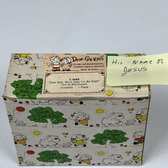 Enesco Figure Dear GOD Kids His Name Is JESUS Vintage 1982 - Picture 12 of 14